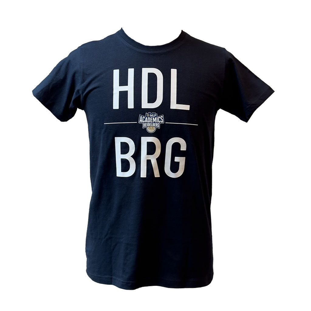 T-Shirt #HDLBRG, blau